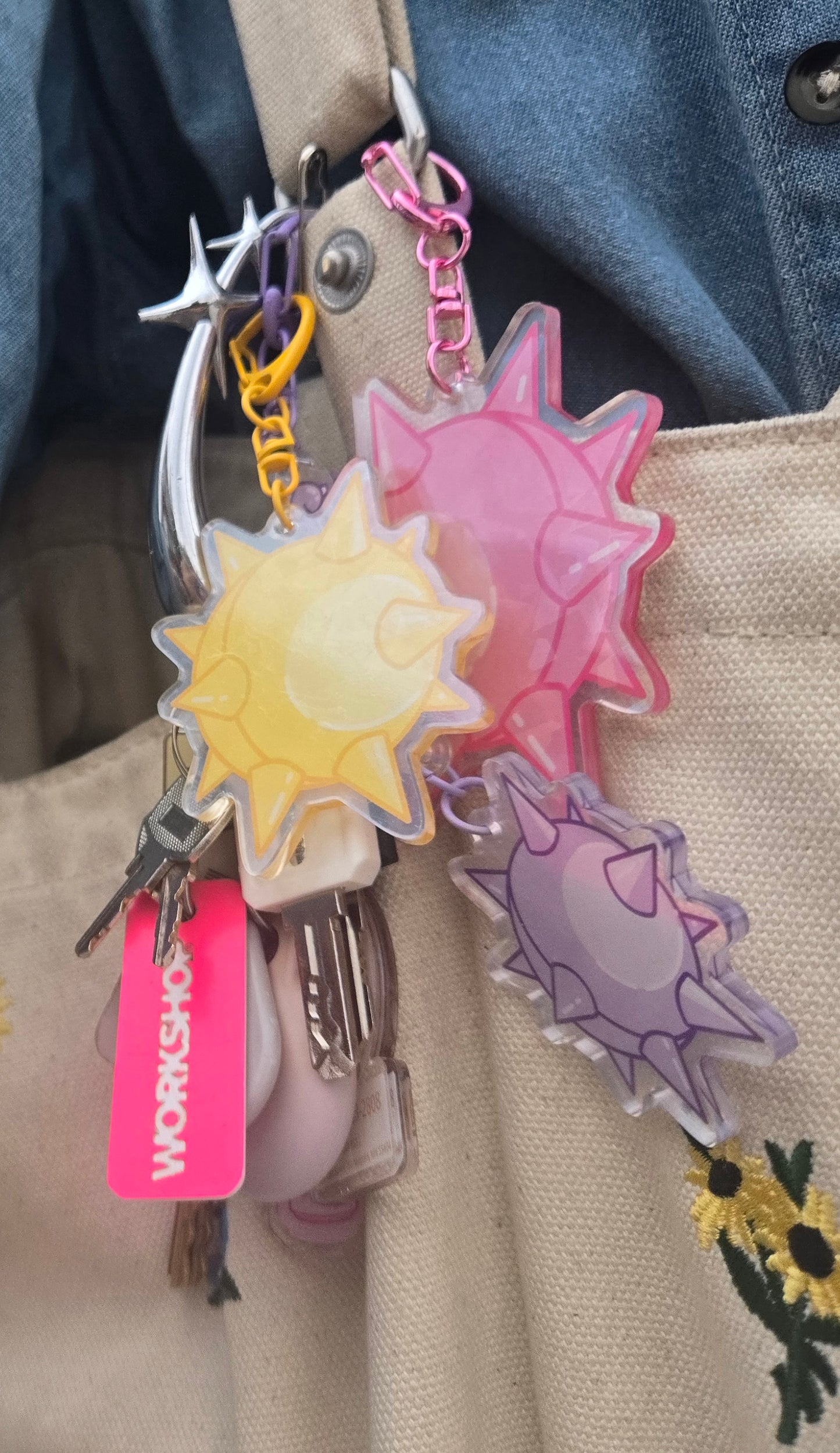Spike Ball Keychain